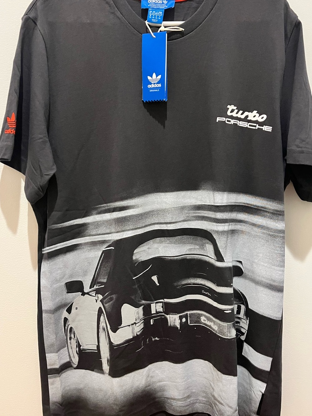 adidas Black & Red Porsche Turbo Graphic Short-Sleeve Tee - Picture 2 of 12
